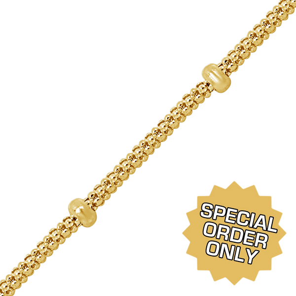 Special Order Only: Bulk / Spooled Stud (Satellite) Birdcage Chain in 14K Gold