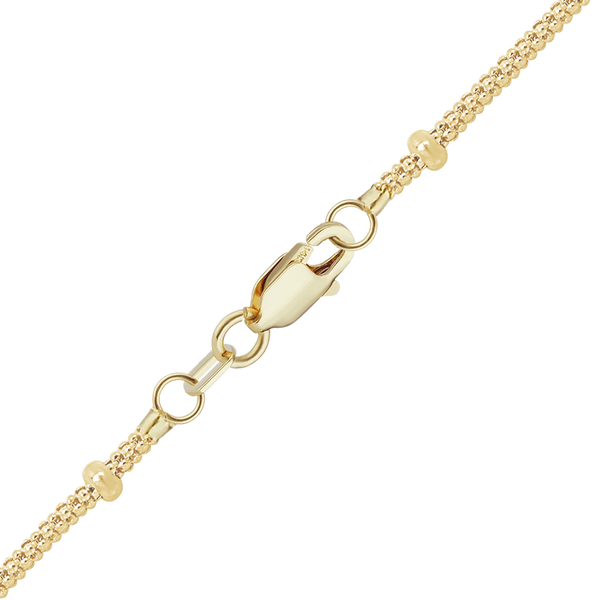 Finished Stud (Satellite) Birdcage Necklace in 14K Yellow Gold (1.40 mm)