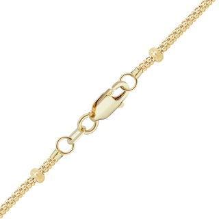 Finished Stud (Satellite) Birdcage Necklace in 14K Yellow Gold (1.40 mm)