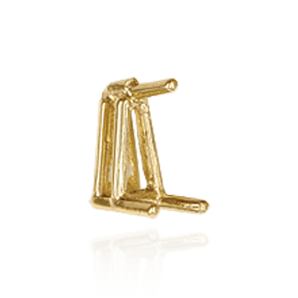 Tapered Baguette Wire Basket Settings in 18K Gold (2.25 x 1.75 mm - 5.00 x 2.75 mm)