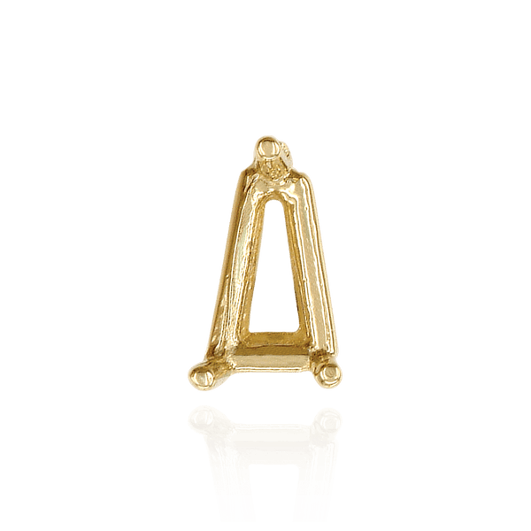 Tapered Baguette Wire Basket Settings in 18K Gold (2.75 x 1.50 x 1.00 mm - 4.25 x 2.75 x 1.00 mm)