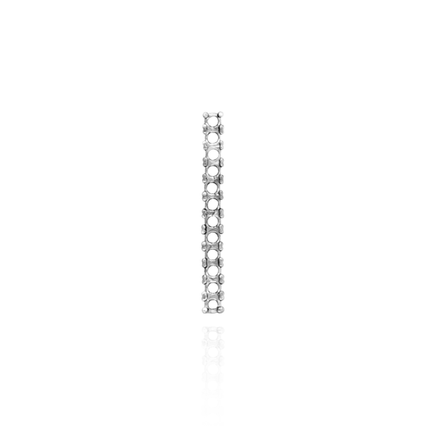 Strip Settings with 4 Prong Basket for 12 Round Stones (12 x 1.75 mm - 12 x 2.50 mm)