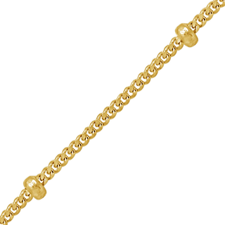 Bulk / Spooled Stud (Satellite) Curb Chain in 14K Yellow Gold (1.00 mm)