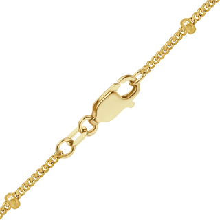 Finished Stud (Satellite) Curb Anklet in 14K Gold-Filled (1.00 mm)