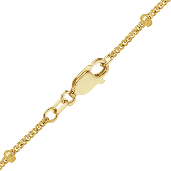 Finished Stud (Satellite) Curb Necklace in 14K Gold-Filled (1.00 mm)