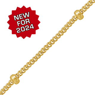 Bulk / Spooled Stud (Satellite) Curb Chain in 14K Gold-Filled (1.00 mm)