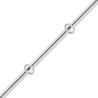 Bulk / Spooled Snake Stud (Satellite) Chain in Sterling Silver (0.80 mm)