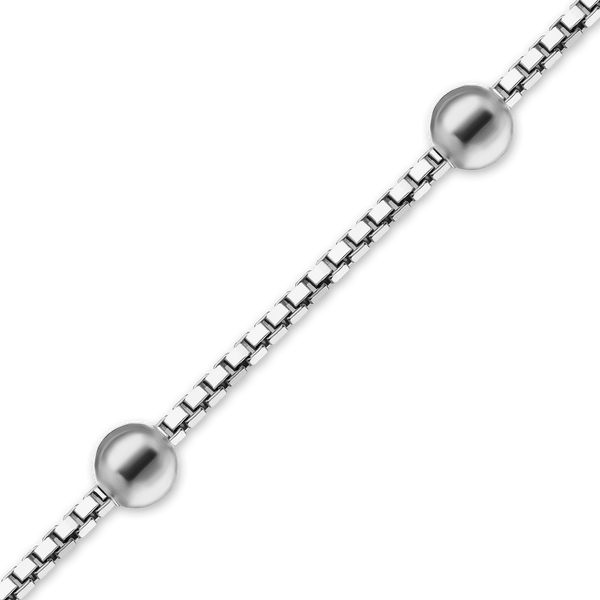 Bulk / Spooled Venetian Box Stud (Satellite) Chain in Sterling Silver (0.95 mm)