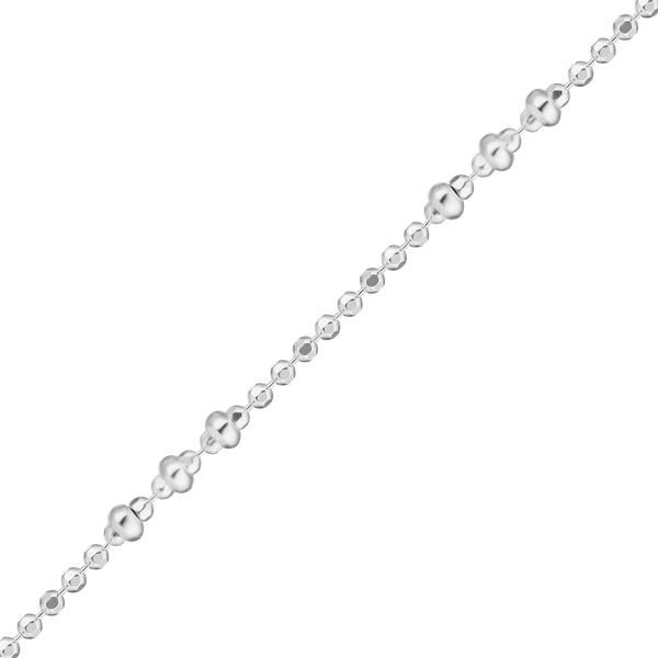 Bulk / Spooled Triple Beaded Stud (Satellite) Chain in Sterling Silver (1.15 mm)