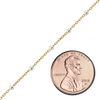 Bulk / Spooled Cable Stud (Satellite) Chain in 14K Gold-Filled with Sterling Silver Beads (1.00 mm - 1.50 mm)
