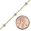 Bulk / Spooled Cable Stud (Satellite) Chain in 14K Gold-Filled with Sterling Silver Beads (1.00 mm - 1.50 mm)