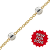 Bulk / Spooled Cable Stud (Satellite) Chain in 14K Gold-Filled with Sterling Silver Beads (1.00 mm - 1.50 mm)