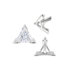 V-End Triangle Shape Tapered Solitaire Settings With Peg in 14K Gold (3.00 mm - 9.00 mm)
