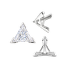 V-End Triangle Shape Tapered Solitaire Settings With Peg in 14K Gold (3.00 mm - 9.00 mm)