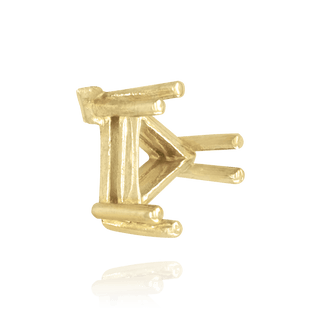 Six Prong Triangle Shape Wire Basket Settings in 14K Gold (3.00 mm - 14.00 mm)