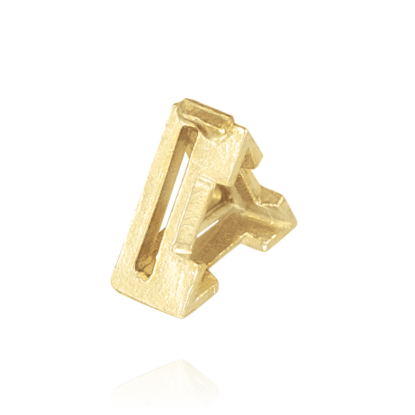 V-End Triangle Shape Settings With Airline in 14K Gold (3.00 mm - 14.00 mm)