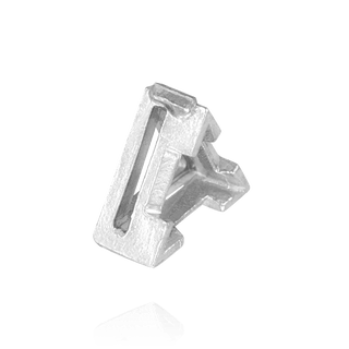 V-End Triangle Shape Settings With Airline in Sterling Silver (3.00 mm - 16.00 mm)