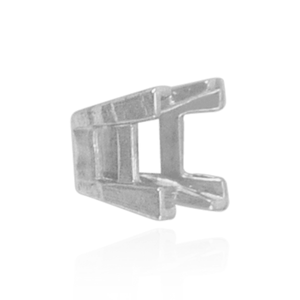 Square Heavy Casted V Prong Settings in Sterling Silver (3.00 mm - 10.00 mm)
