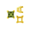 Square Heavy Casted V Prong Settings in 14K Gold (3.00 mm - 10.00 mm)