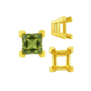 Square Heavy Casted V Prong Settings in 14K Gold (3.00 mm - 10.00 mm)