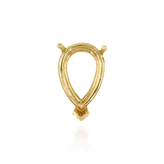 V-End Pear Shape Wire Basket Settings in 18K Gold (3.25 x 1.85 mm - 15.00 x 9.00 mm)