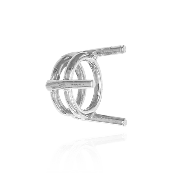 Three Prong Round Wire Basket Settings in 18K Gold (1.30 mm - 8.00 mm)