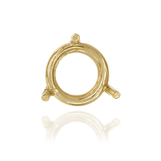 Three Prong Round Wire Basket Settings in 18K Gold (1.30 mm - 8.00 mm)