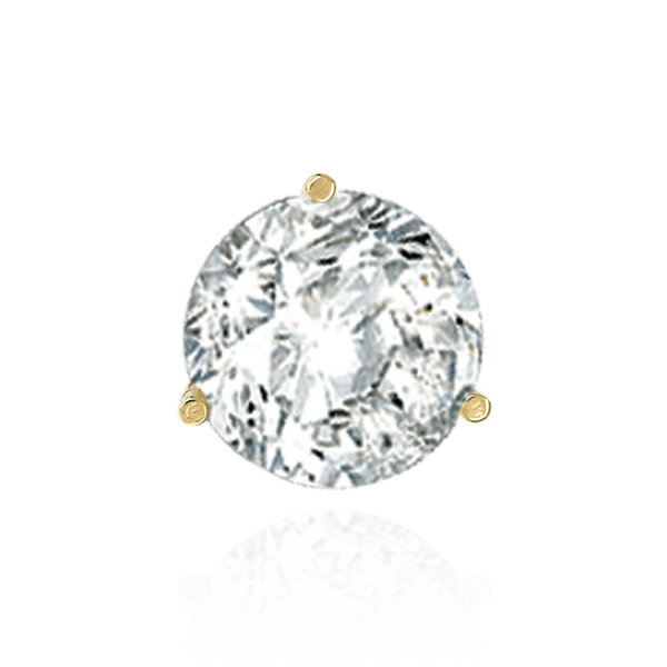 Three Prong Round Wire Basket Settings in 18K Gold (1.30 mm - 8.00 mm)