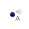 Three Prong Round Wire Basket Settings in Sterling Silver (1.25 mm - 8.00 mm)