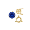 Three Prong Round Wire Basket Settings in 14K Gold (1.25 mm - 8.00 mm)