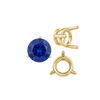 Three Prong Round Wire Basket Settings in 14K Gold (1.25 mm - 8.00 mm)