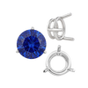 Three Prong Round Wire Basket Settings in Sterling Silver (1.25 mm - 8.00 mm)