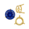 Three Prong Round Wire Basket Settings in 14K Gold (1.25 mm - 8.00 mm)