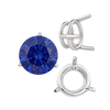 Three Prong Round Wire Basket Settings in Sterling Silver (1.25 mm - 8.00 mm)