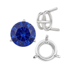 Three Prong Round Wire Basket Settings in Sterling Silver (1.25 mm - 8.00 mm)