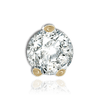 Three Prong Round Low Base Heavy Settings in 14K Gold (1.50 mm - 6.00 mm)