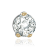Three Prong Round Low Base Heavy Settings in 14K Gold (1.50 mm - 6.00 mm)