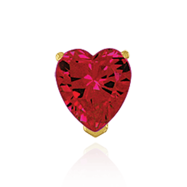 V-End Heart Shape Wire Basket Settings in 14K Gold (3.00 x 3.00 mm - 10.00 x 10.00 mm)