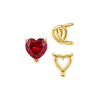 V-End Heart Shape Wire Basket Settings in 14K Gold (3.00 x 3.00 mm - 10.00 x 10.00 mm)