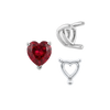 V-End Heart Shape Wire Basket Settings in 14K Gold (3.00 x 3.00 mm - 10.00 x 10.00 mm)