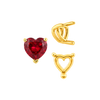 V-End Heart Shape Wire Basket Settings in 14K Gold (3.00 x 3.00 mm - 10.00 x 10.00 mm)