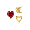 V-End Heart Shape Wire Basket Settings in 14K Gold (3.00 x 3.00 mm - 10.00 x 10.00 mm)
