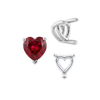 V-End Heart Shape Wire Basket Settings in 14K Gold (3.00 x 3.00 mm - 10.00 x 10.00 mm)