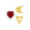 V-End Heart Shape Wire Basket Settings in 14K Gold (3.00 x 3.00 mm - 10.00 x 10.00 mm)