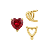 V-End Heart Shape Wire Basket Settings in 14K Gold (3.00 x 3.00 mm - 10.00 x 10.00 mm)