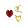 V-End Heart Shape Wire Basket Settings in 14K Gold (3.00 x 3.00 mm - 10.00 x 10.00 mm)