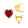 V-End Heart Shape Wire Basket Settings in 14K Gold (3.00 x 3.00 mm - 10.00 x 10.00 mm)