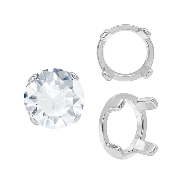 Four Prong Round Low Base Settings in 14K Gold (2.00 mm - 8.00 mm)