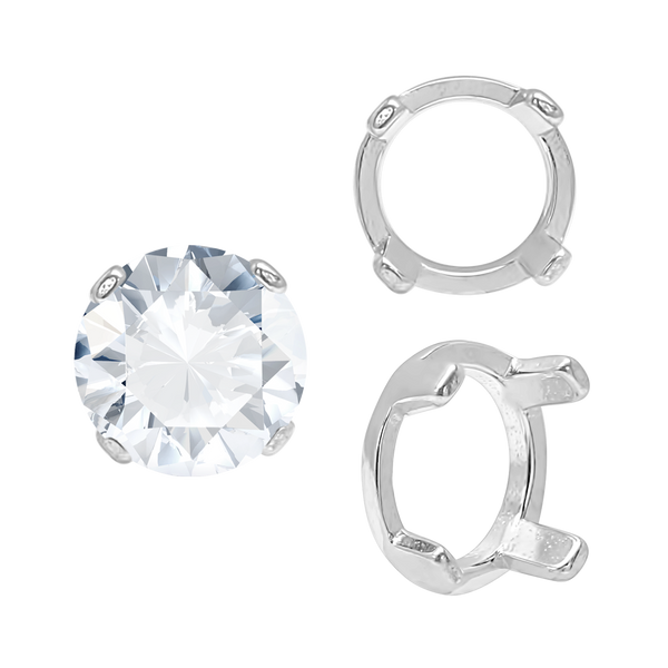 Four Prong Round Low Base Settings in 14K Gold (2.00 mm - 8.00 mm)