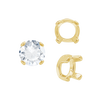 Four Prong Round Low Base Settings in 14K Gold (2.00 mm - 8.00 mm)